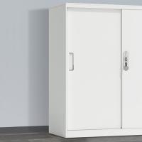 臻远 ZY5062257 钢制铁门移门文件柜 90*40*92.5CM 白色 (单位:台)