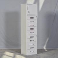 臻远 ZY5062229 钢制文件柜 单门十斗柜 44*39*180cm（单位：台）灰白色