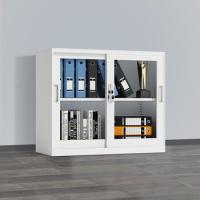 臻远 ZY5062253 钢制玻璃移门文件柜 90*40*76cm（单位：台）白色