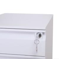 臻远 ZY5062214 钢制三抽矮柜 鹅颈款 39*50*60cm（单位：台）白色