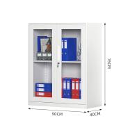臻远 ZY5062277 钢制窄边玻璃门文件柜 90*40*76cm（单位：台）白色