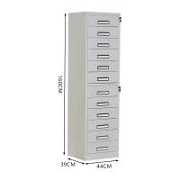 臻远 ZY5062228 钢制文件柜 竖十二斗柜 44*39*160cm（单位：台）灰白色