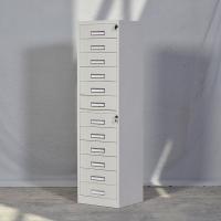 臻远 ZY5062228 钢制文件柜 竖十二斗柜 44*39*160cm（单位：台）灰白色