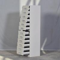 臻远 ZY5062228 钢制文件柜 竖十二斗柜 44*39*160cm（单位：台）灰白色