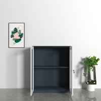 臻远 ZY5062279 钢制窄边玻璃门文件柜 90*40*76cm（单位：台）灰白