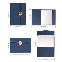 得印（befon） 0580 竖款空白欧式证书 A4 5本/组(单位：组) 蓝色