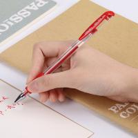 得力（deli） 6600 中性笔 0.5mm 子弹头 红色 12支/盒 (单位:盒)