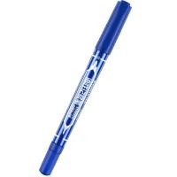 齐心（COMIX） MK804 小双头记号笔 0.5mm-1.5mm 12支/盒（单位：盒）蓝色