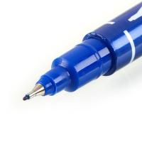 齐心（COMIX） MK804 小双头记号笔 0.5mm-1.5mm 12支/盒（单位：盒）蓝色