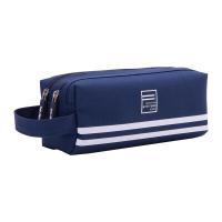 得力（deli） 66772 大容量手提多层笔袋 200*85*90mm 深蓝色 (单位:个)