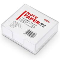得力（deli） 7601 带盒便签纸 便条纸 便笺盒 107×96mm 白色（单位：盒）