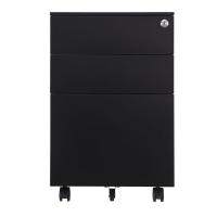 臻远 ZY5052386 钢制文件柜活动柜 三抽侧拉款 39*50*60cm（单位：台）黑色