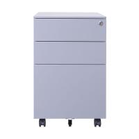 臻远 ZY5062209 钢制三抽矮柜 39*50*60cm 银灰色 侧拉款 (单位:台)