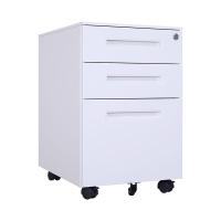 臻远 ZY5052387 钢制文件柜活动柜 三抽一字扣手 39*50*60cm（单位：台）白色