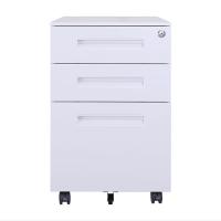 臻远 ZY5052387 钢制文件柜活动柜 三抽一字扣手 39*50*60cm（单位：台）白色