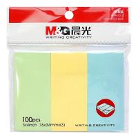晨光（M&G） YS-14 优事贴三分条自粘便条纸 76*34mm*3  （单位：包） 黄色、绿色、蓝色