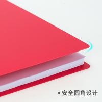 得力（deli） 64510 文件夹 A4单强力夹+插袋 PP 板材厚度:0.9mm (单位：个) 红色