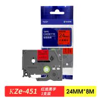 科思特 兼容 KZe-451 标签色带 尺寸：24mm*8m（单位：支） 适用兄弟PT330/PT350/PT520/PT540/PT580C/PT1400/PT1500PC/PT1600 红底黑字