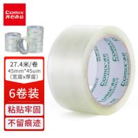 齐心（COMIX）  JP4503-6 胶带 45mm*30y*45um 27.4米 6卷/筒 (单位：筒) 透明