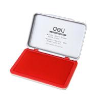 得力（deli） 9892 秒干印台 金属方形 外径120*80mm 内径106*67mm 红色 (单位:个)
