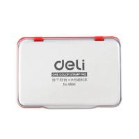 得力（deli） 9892 秒干印台 金属方形 外径120*80mm 内径106*67mm 红色 (单位:个)