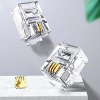 绿联（UGREEN） 电话线水晶头6P2C （一件式）非屏蔽 RJ11 80106 100个/包 200包/箱 (单位:包) 白色