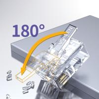 绿联（UGREEN） 电话线水晶头6P2C （一件式）非屏蔽 RJ11 80106 100个/包 200包/箱 (单位:包) 白色