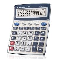 齐心（COMIX）C-1366 大台语音王计算器 202*158*48mm 银色（单位：台）新老包装随机发货