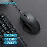 雷柏（Rapoo） N500有线光学鼠标 办公鼠标 笔记本鼠标 电脑鼠标 1000 DPI高精度寻迹引擎 黑色(单位：个)