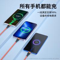 欧克士（OKSJ） 充电头三合一快充线 套装 20W+1.2米线 (单位:套) 白色+橙色