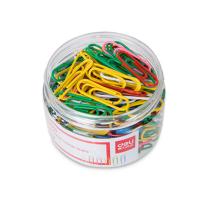 得力（deli）33096 彩色回形针 29mm 3桶/盒（单位：盒）彩色