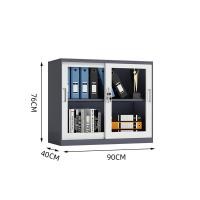 臻远 ZY5062255 钢制玻璃移门文件柜 90*40*76CM 灰白 (单位:台)