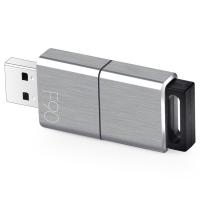 忆捷（EAGET）F90 高速金属推拉式U盘 USB3.0 64G （单位：个) 枪色