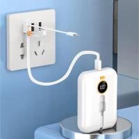 雷摄（LEISE） LS-KP19 自带线充电宝 10000mAh 超级快充 （单位：个） 象牙白