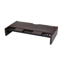 宜客莱（ECOLA） V01WL 电脑增高架收纳台 长550mm*宽280mm*90mm(单位：个) 黑胡桃木色