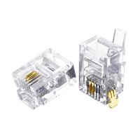 绿联（UGREEN） 80106 电话线水晶接头 100个/包 透明色 (单位:包)