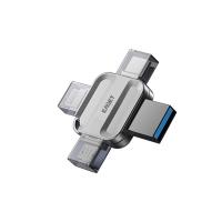 忆捷（EAGET） 优盘 USB3.0 Lightning Type-C MicroUSB口 I71-32G 7.5×15×2.2cm (单位:个) 银色