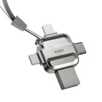 忆捷（EAGET） 优盘 USB3.0 Lightning Type-C MicroUSB口 I71-32G 7.5×15×2.2cm (单位:个) 银色