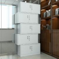 臻远 ZY50212003 钢制分五节柜文件柜 850*390*2030mm （单位：台）灰白色