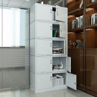 臻远 ZY50212003 钢制分五节柜文件柜 850*390*2030mm （单位：台）灰白色