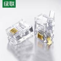 绿联（UGREEN）  80108 水晶头  4芯 6P4C RJ11接口 100个/包 （单位： 包）透明色