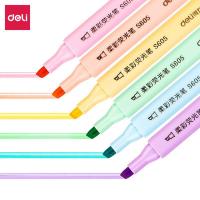 得力（deli） S605 荧光笔 柔彩三角杆 (单位:盒) 6色