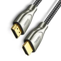 绿联（UGREEN） 50109 HDMI 2.0 碳纤维锌合金款圆线 3米 灰色 (单位:条)