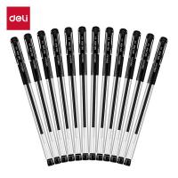 得力（deli） 6600 签字笔 软胶握手 黑色 0.5mm12支 黑色（单位：盒）