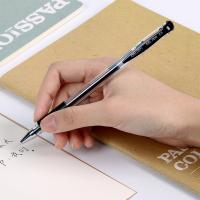 得力（deli） 6600 签字笔 软胶握手 黑色 0.5mm12支 黑色（单位：盒）