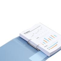 齐心（COMIX）A5625 两孔文件夹 25mm A4 浅蓝（单位：个）新老包装随机发货