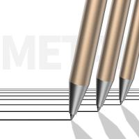 得力（deli） S99 金属旋转中性 签字笔 0.5mm (单位:支) 香槟色