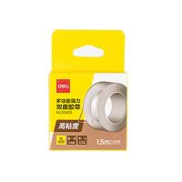得力（deli）多功能强力双面胶带 3cm*1.5m*1mm 对联春联用 水洗可重复用 33605（单位：卷）透明色