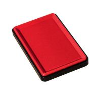 得力（deli）快干印台外径138x86mm内径116x66mm方形印泥 清晰印记 财务用品 9864ES（单位：个）红色