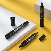 齐心（COMIX）MK832 大双头记号笔 10支/盒 (单位:盒) 新老包装随机发货 黑色